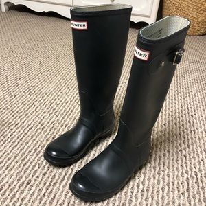 Hunter Rainboots matte black